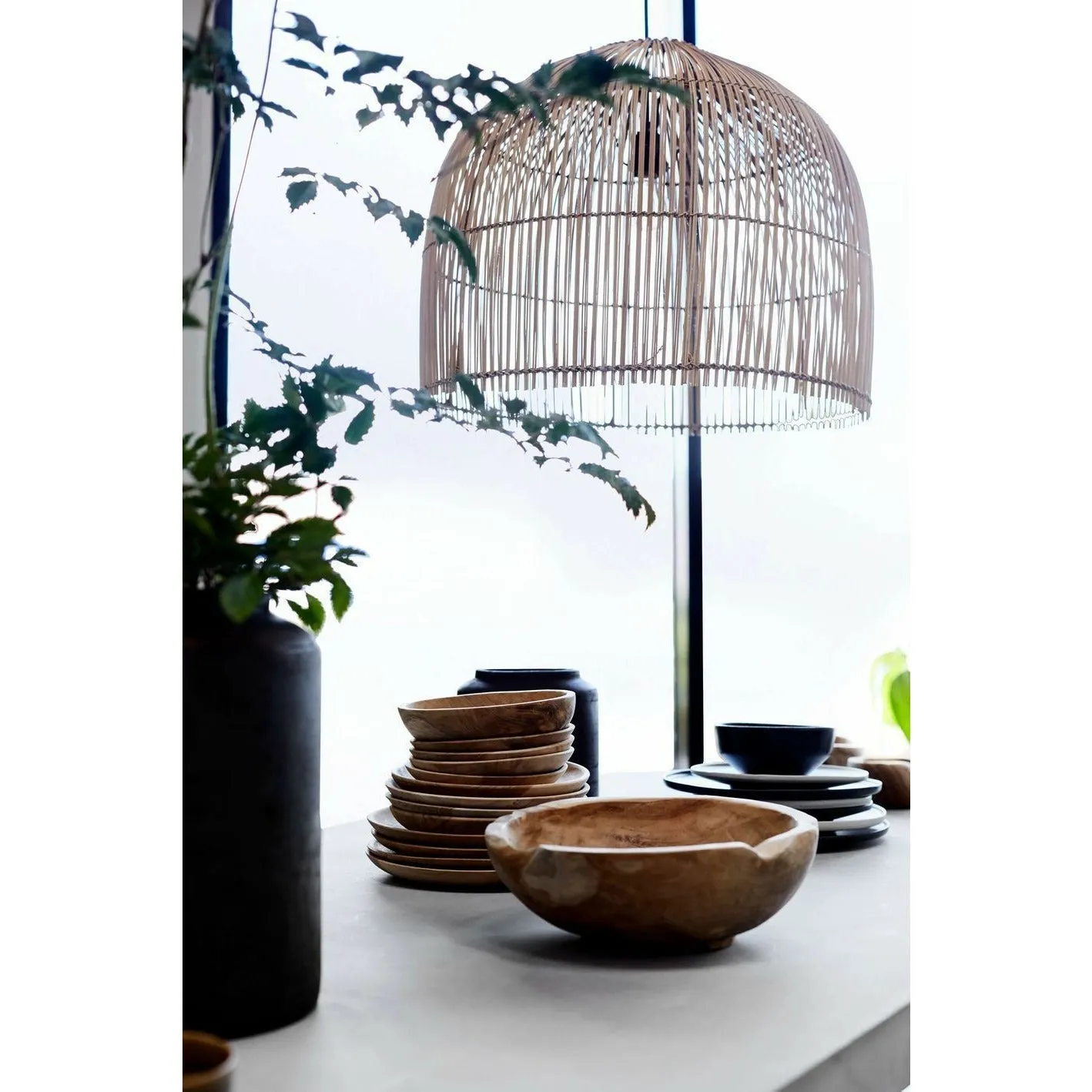 Muubs Bubble Suspension Lamp Bamboo, 60cm