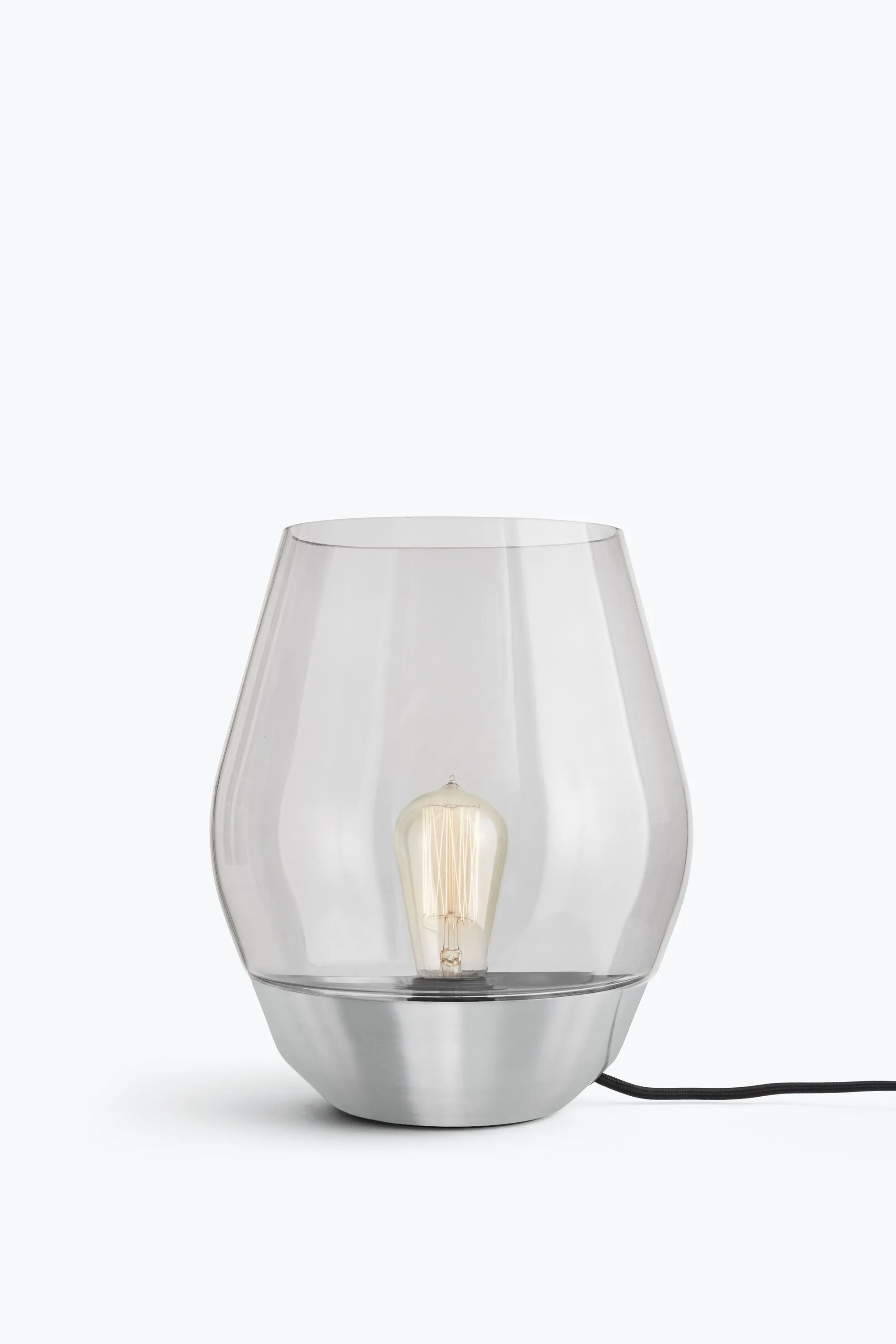 New Works Bowl Table Lamp Steel, Smoked