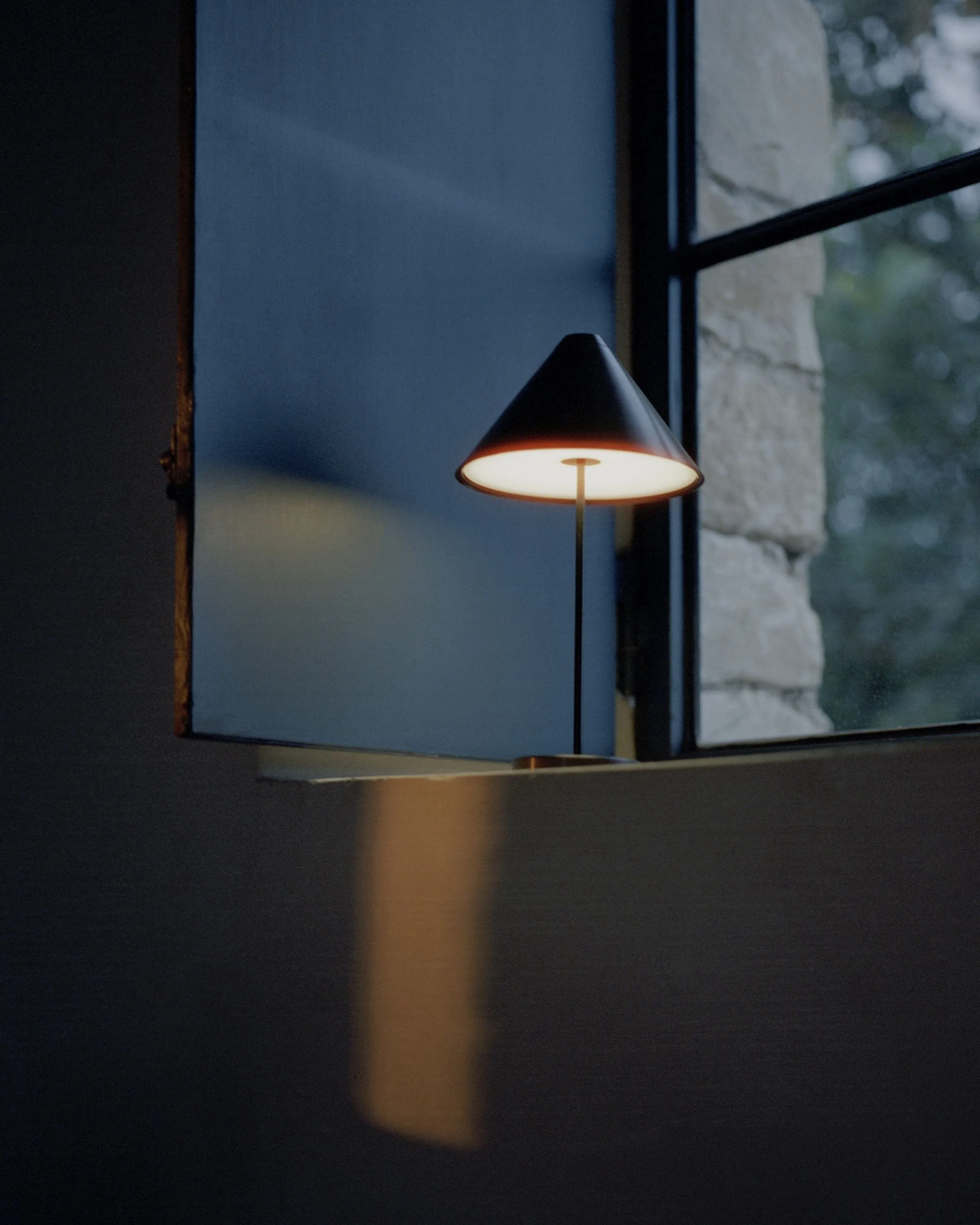 New Works Brolly Portable Table Lamp, Black