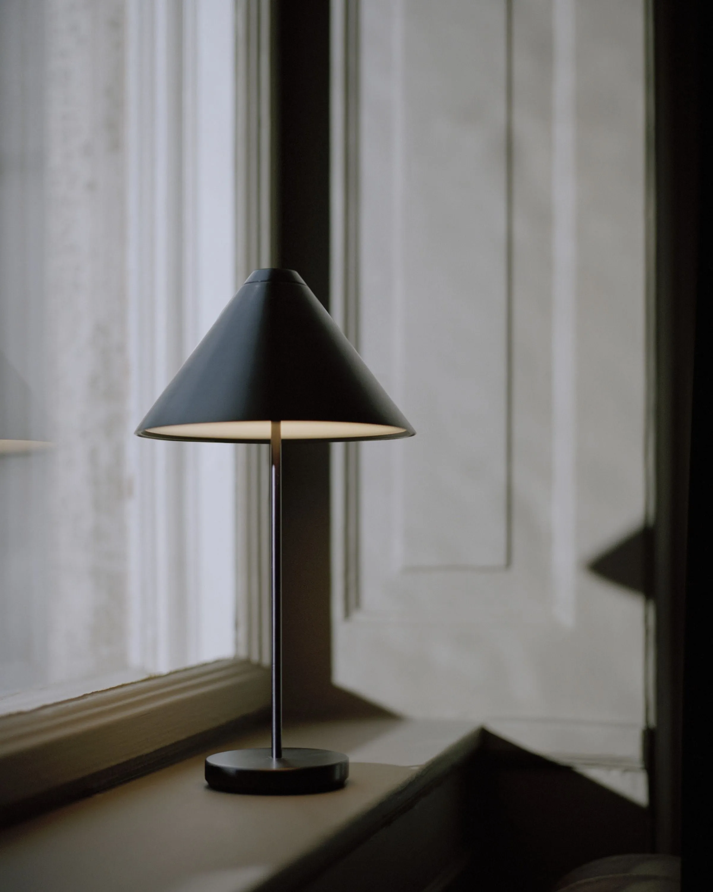 New Works Brolly Portable Table Lamp, Black