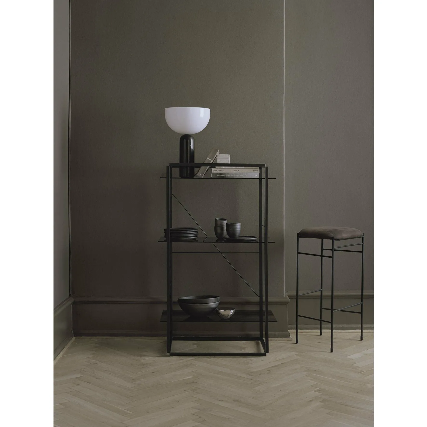 New Works Kizu Table Lamp Black Marquina Marble, Large