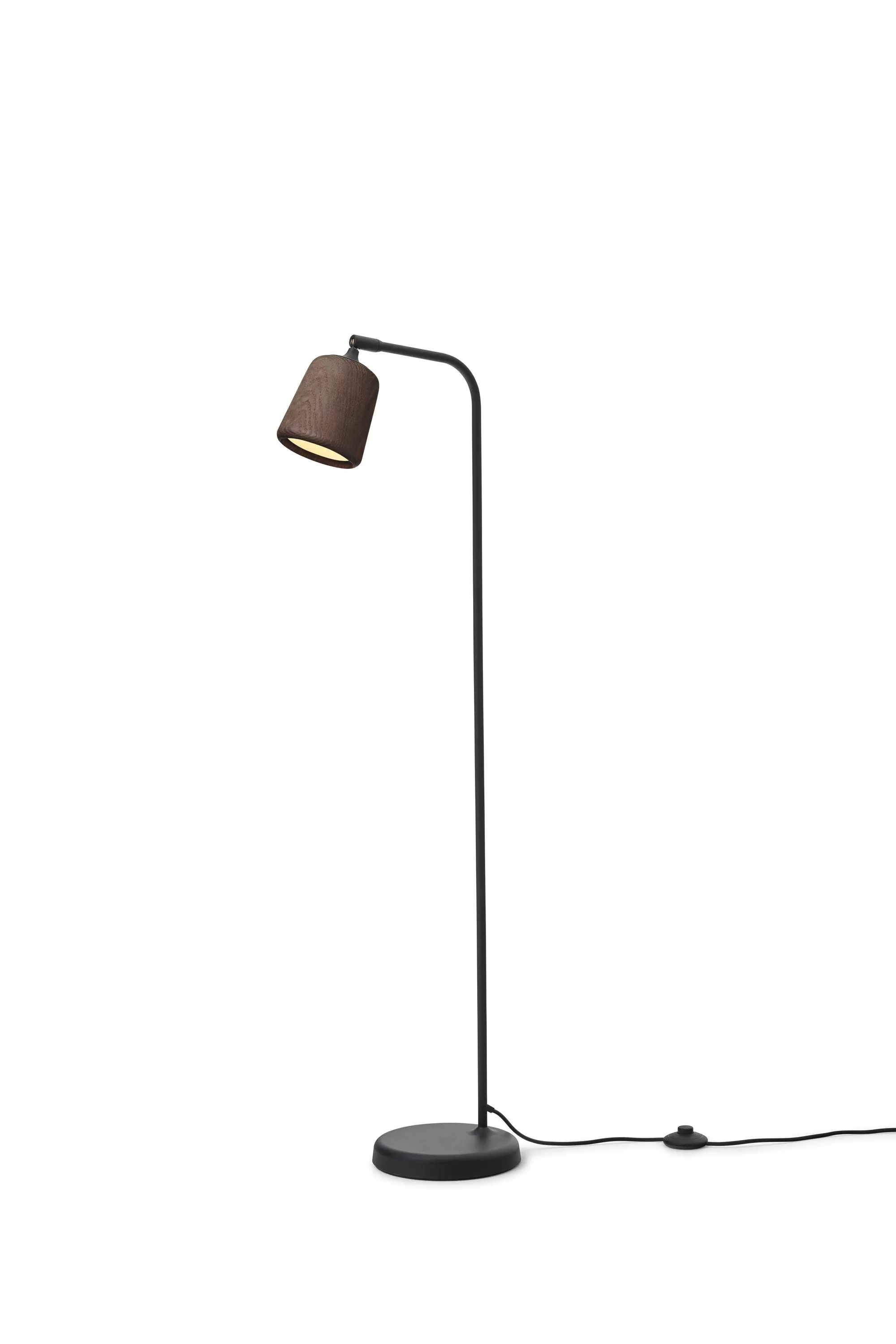 New Works Material Floor Lamp, Smoked Oak