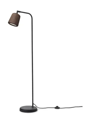 New Works Material Floor Lamp, Smoked Oak