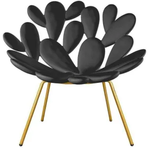 Qeeboo Filicudi Armchair By Marcantonio, Black/Brass