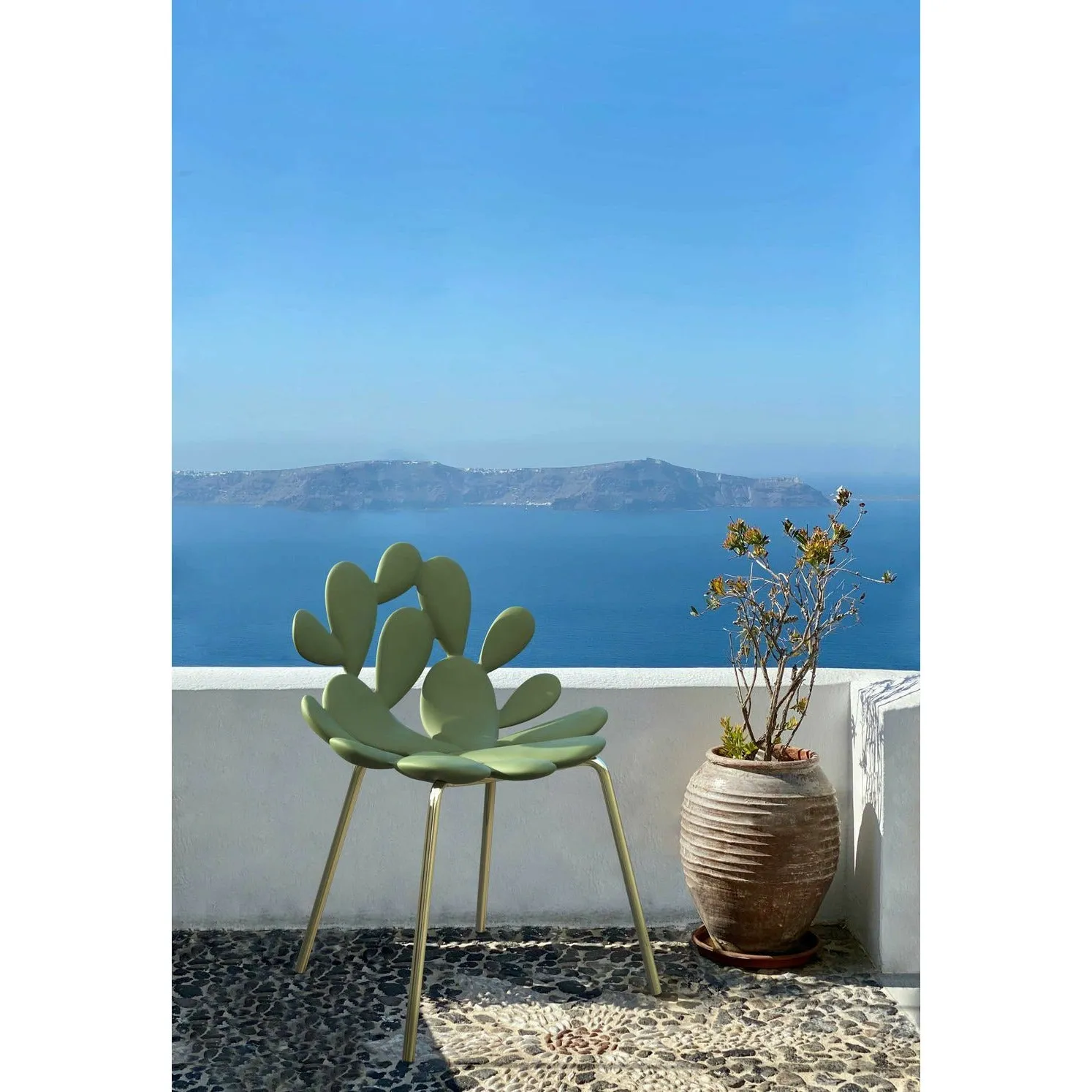Qeeboo Filicudi Chair Filicudi Armchair By Marcantonio Set Of 2, Black/Brass
