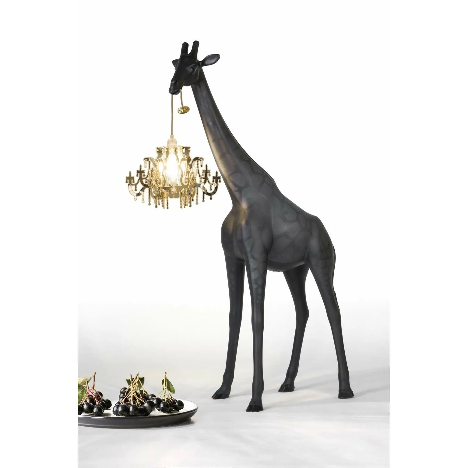 Qeeboo Giraffe In Love Floor Lamp Xs H 1m, Black