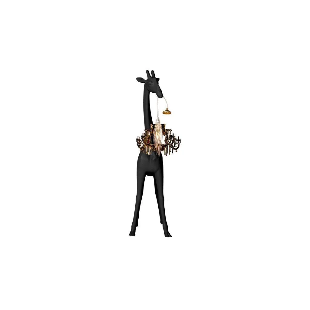 Qeeboo Giraffe In Love Floor Lamp Xs H 1m, Black