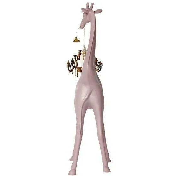 Qeeboo Giraffe In Love Floor Lamp Xs H 1m, Dusty Rose