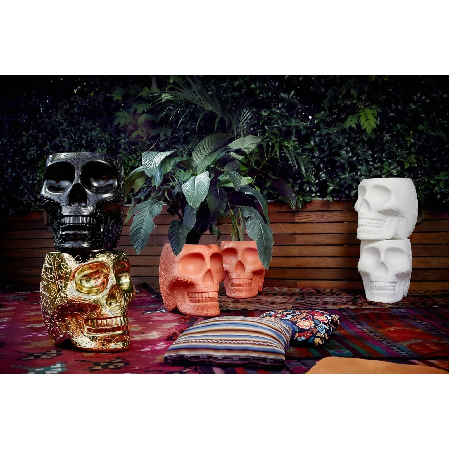 Qeeboo Mexico Chair/Side Table, Terracotta