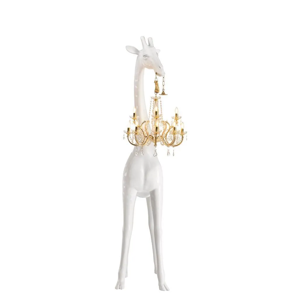 Qeeboo New Giraffe In Love Floor Lamp M H 2.65m, White