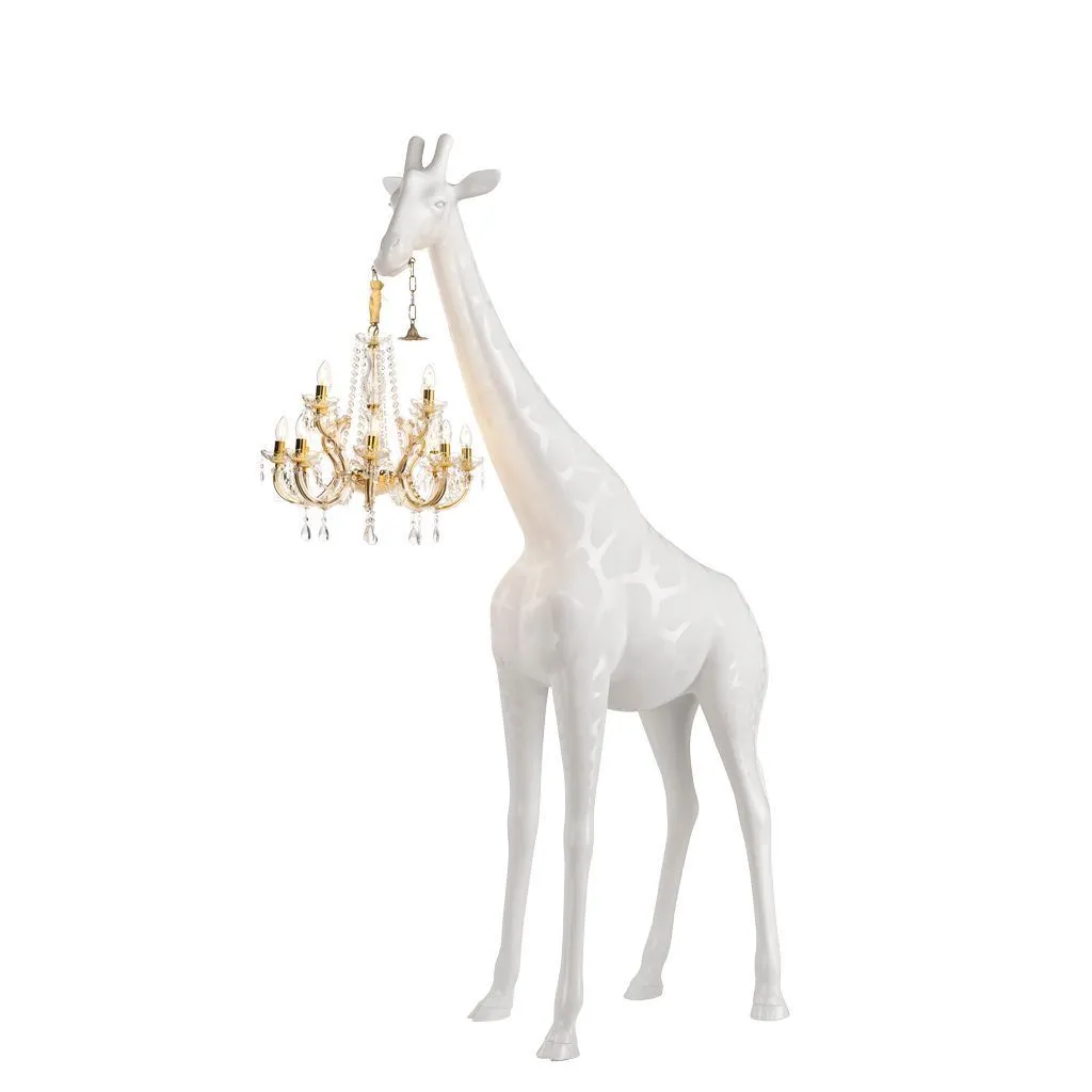 Qeeboo New Giraffe In Love Floor Lamp M H 2.65m, White