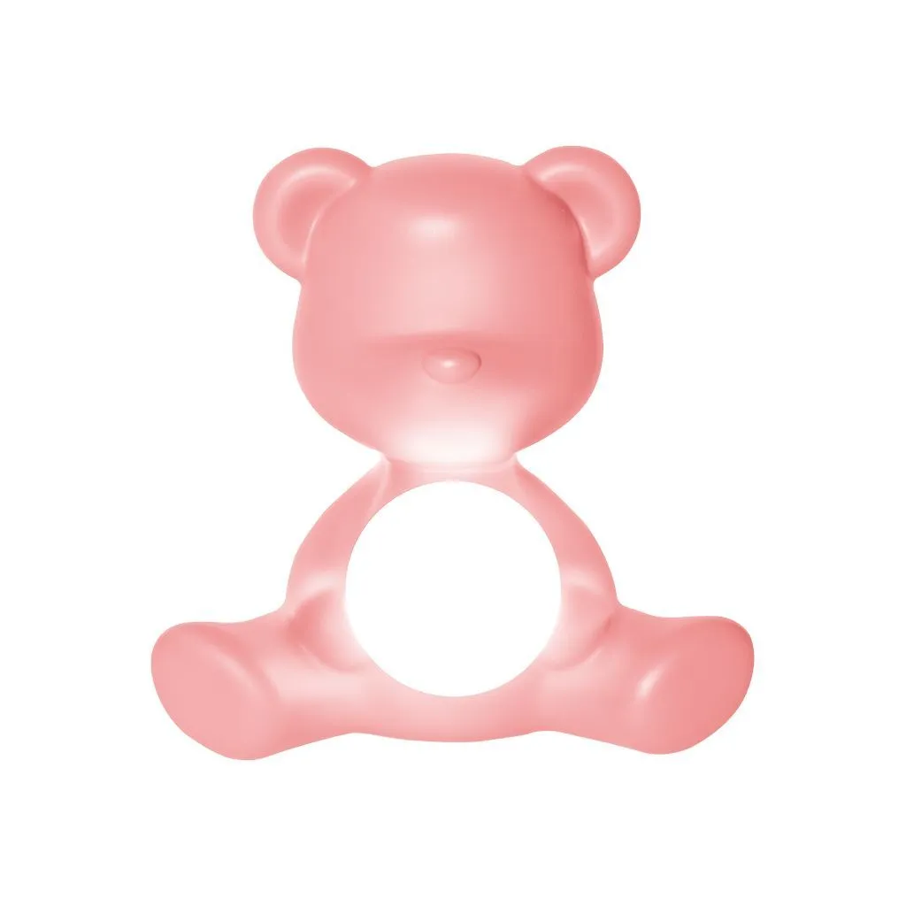 Qeeboo Teddy Girl Led Rechargeable Table Lamp, Pink