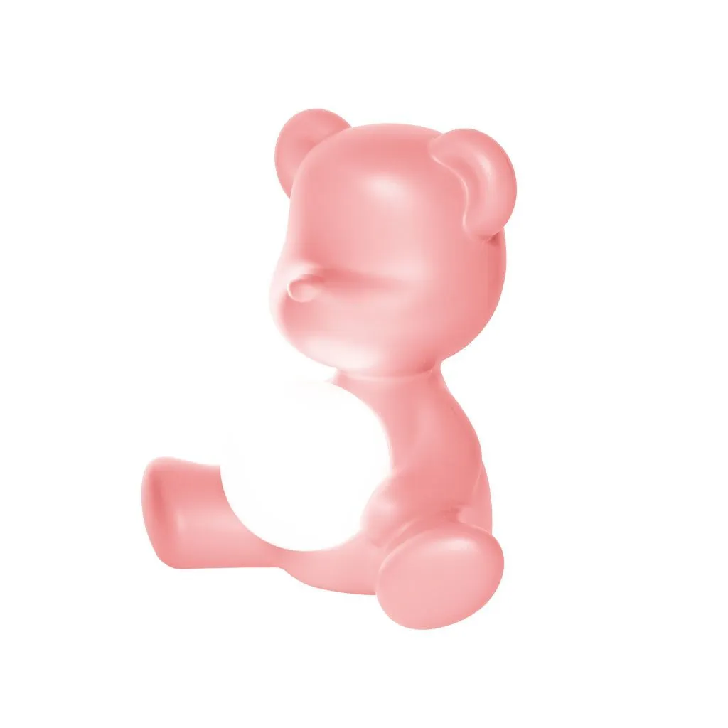 Qeeboo Teddy Girl Led Rechargeable Table Lamp, Pink