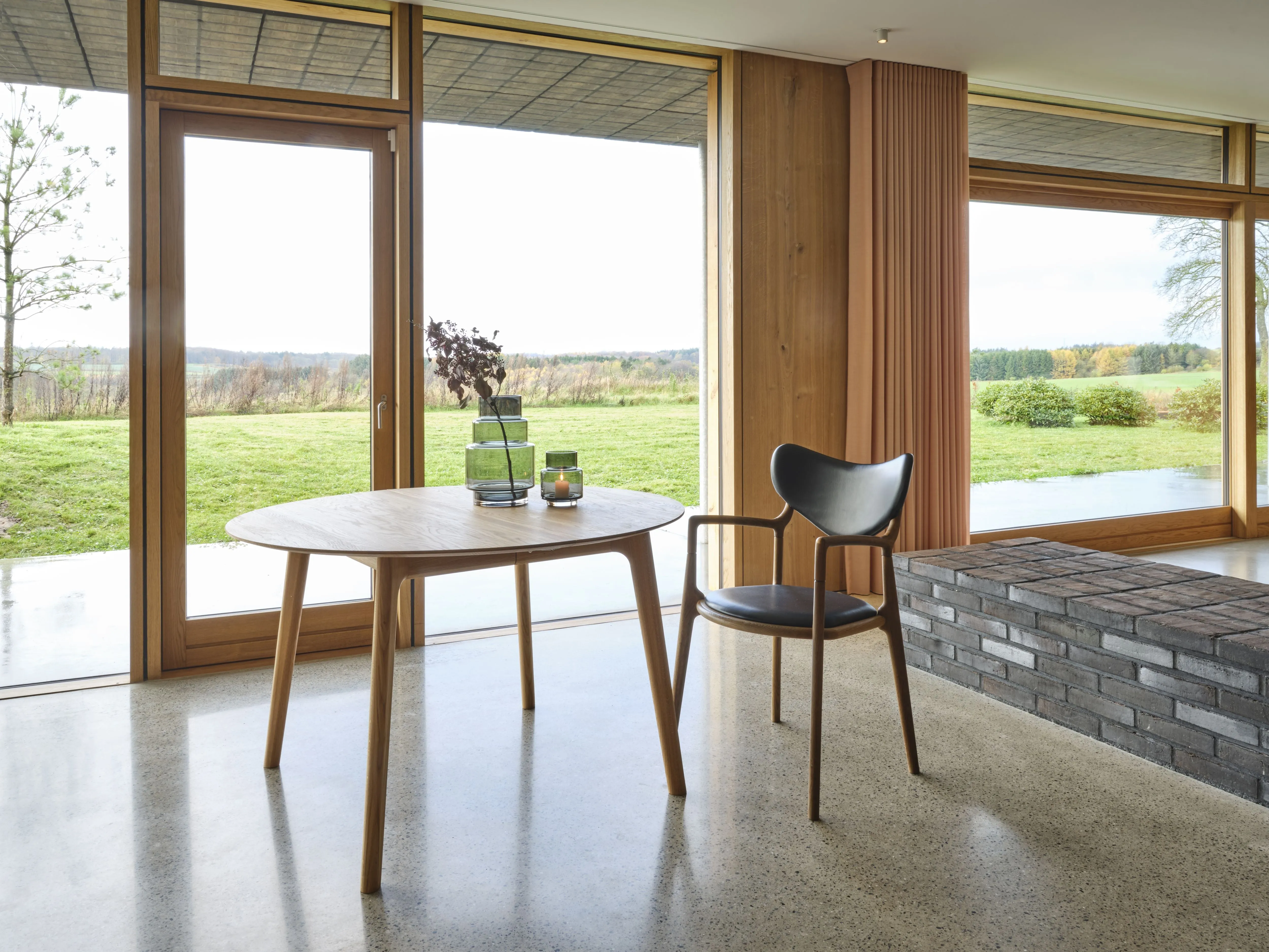 Ro Collection Salon Extendable Table In Oiled Oak,  120 Cm
