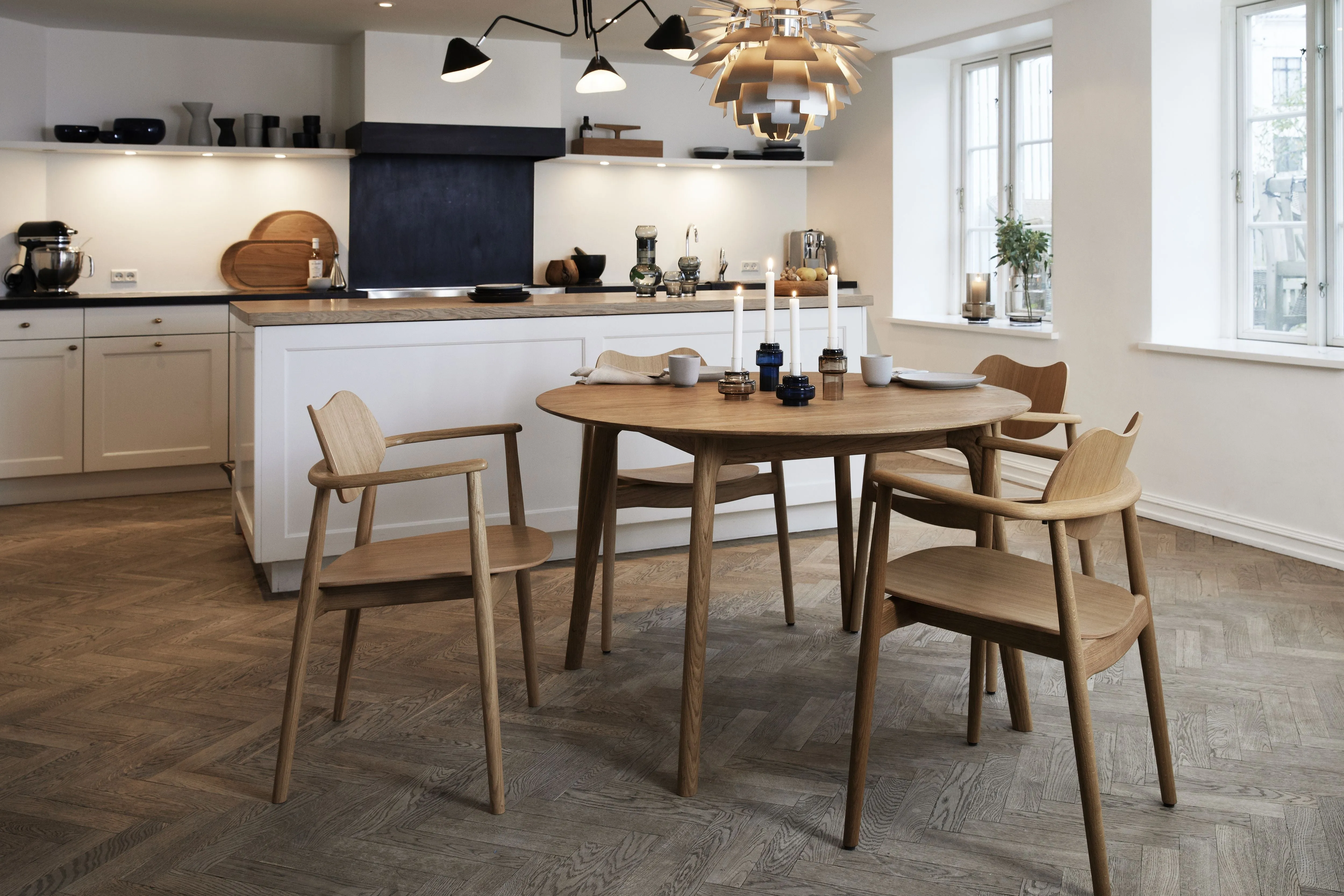 Ro Collection Salon Extendable Table In Oiled Oak,  120 Cm