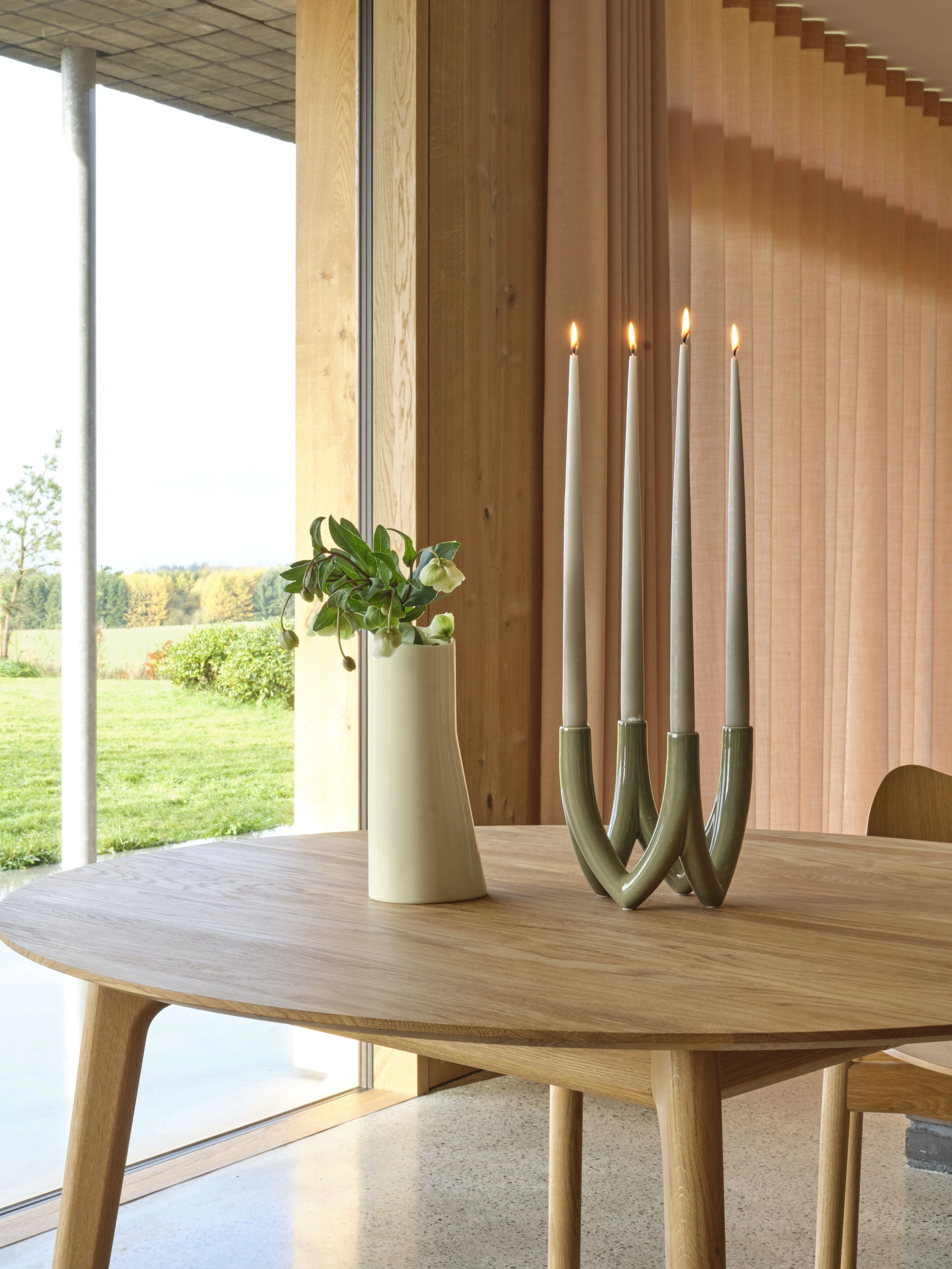 Ro Collection Salon Extendable Table In Oiled Oak,  120 Cm