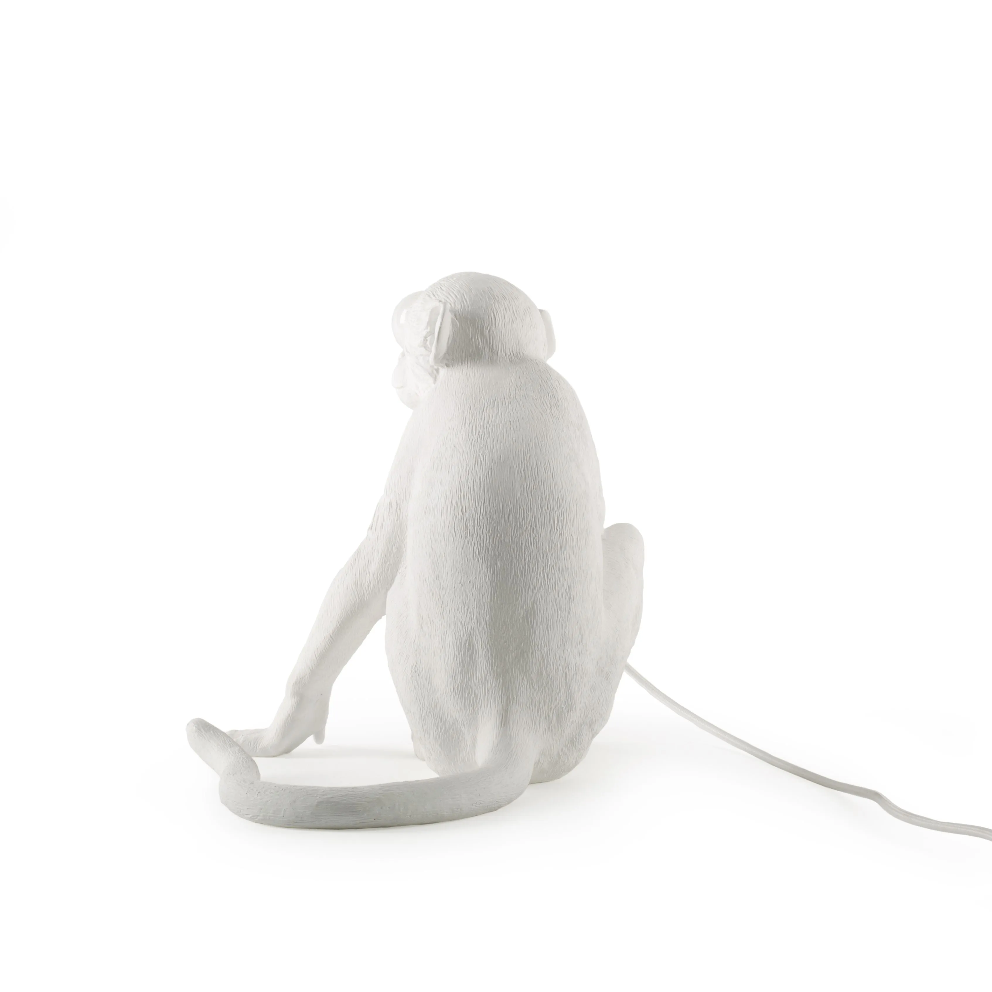 Seletti Monkey Indoor Lamp White, Sitting
