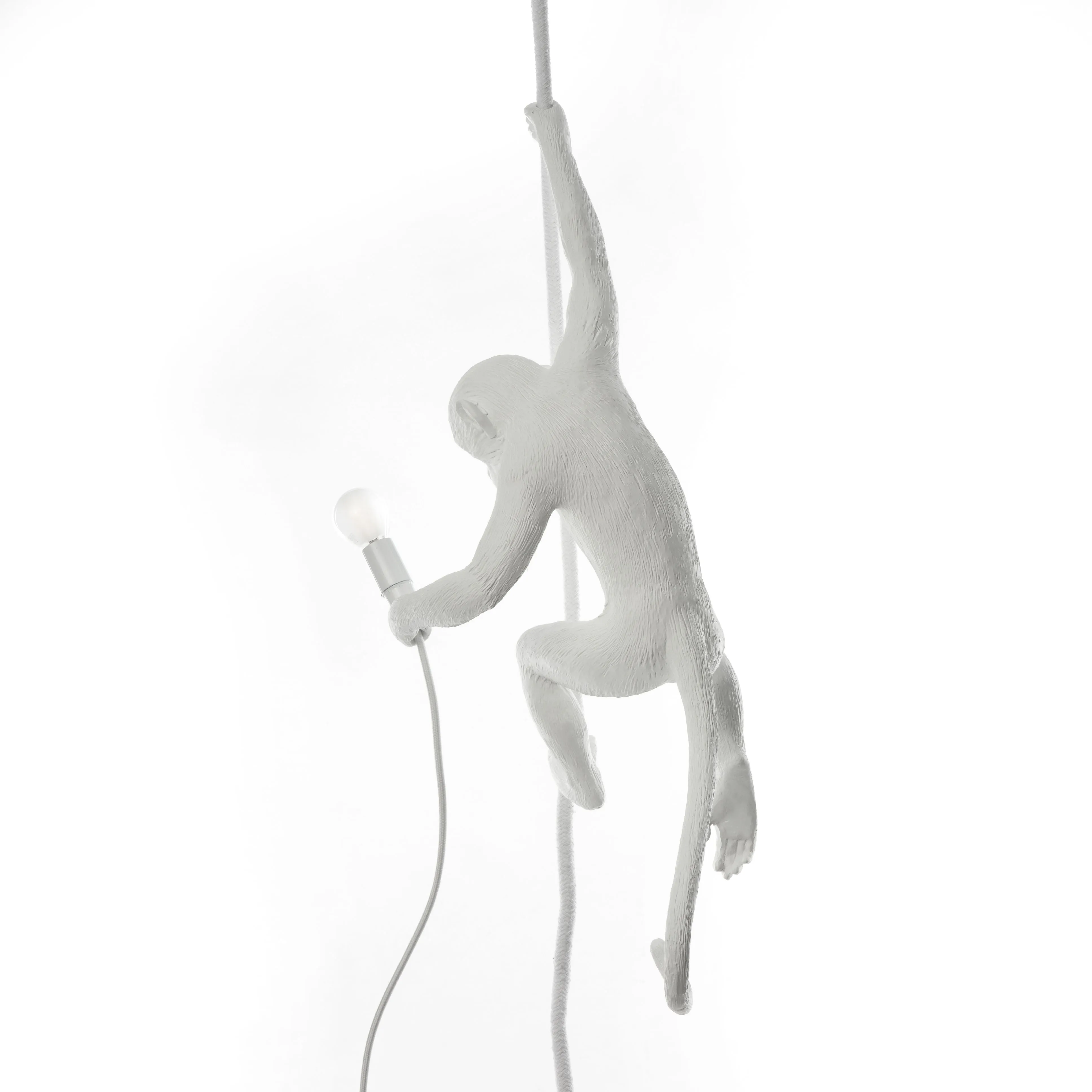 Seletti Monkey Indoor Lamp White, With Rope