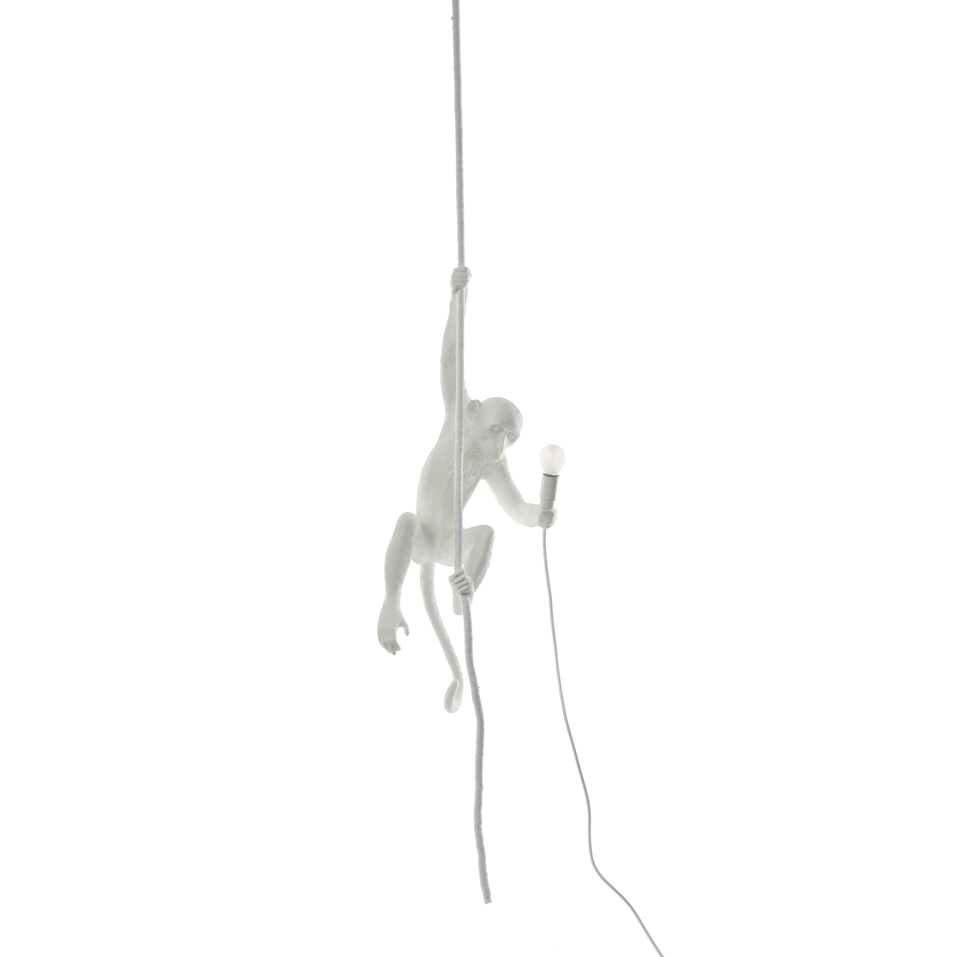 Seletti Monkey Indoor Lamp White, With Rope