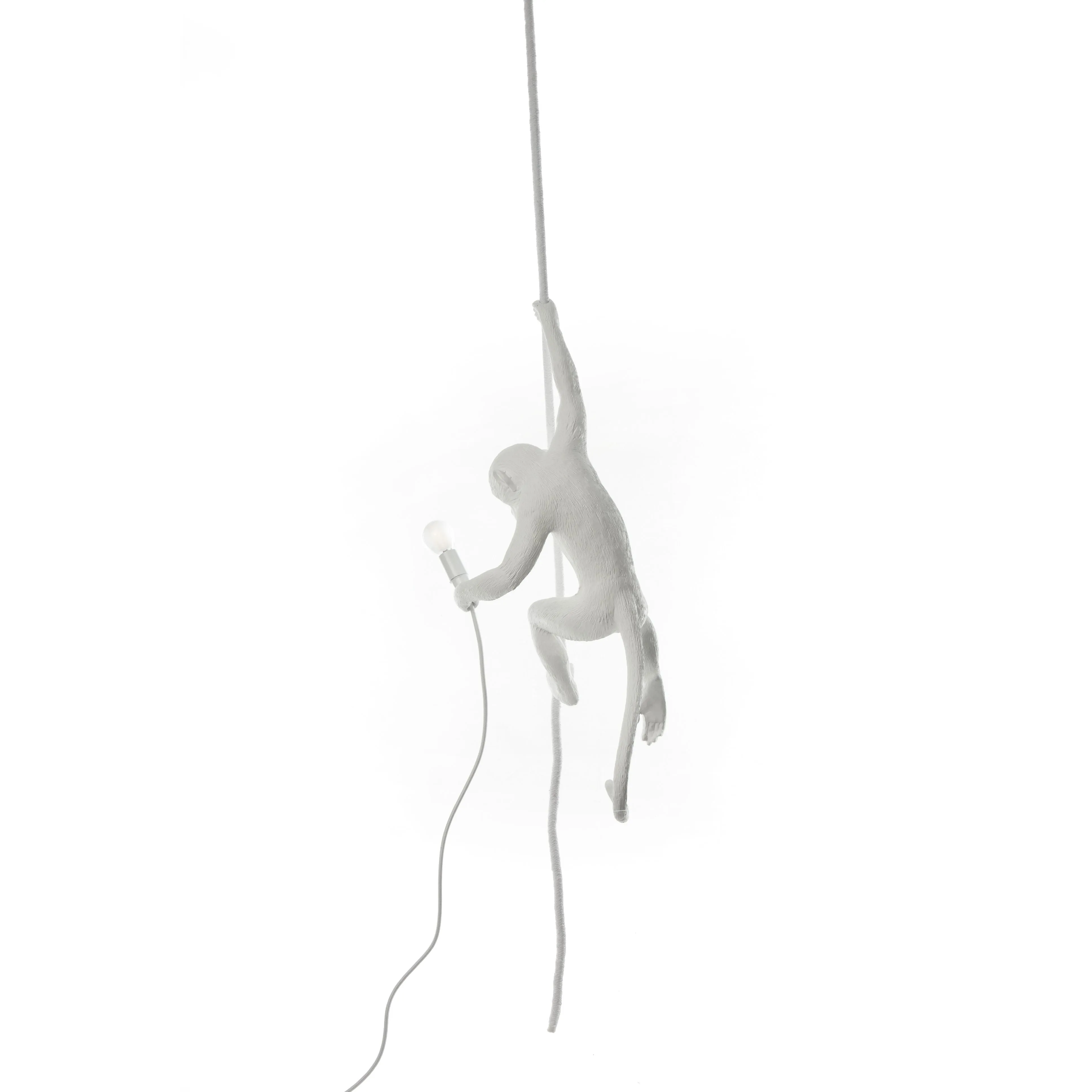 Seletti Monkey Indoor Lamp White, With Rope
