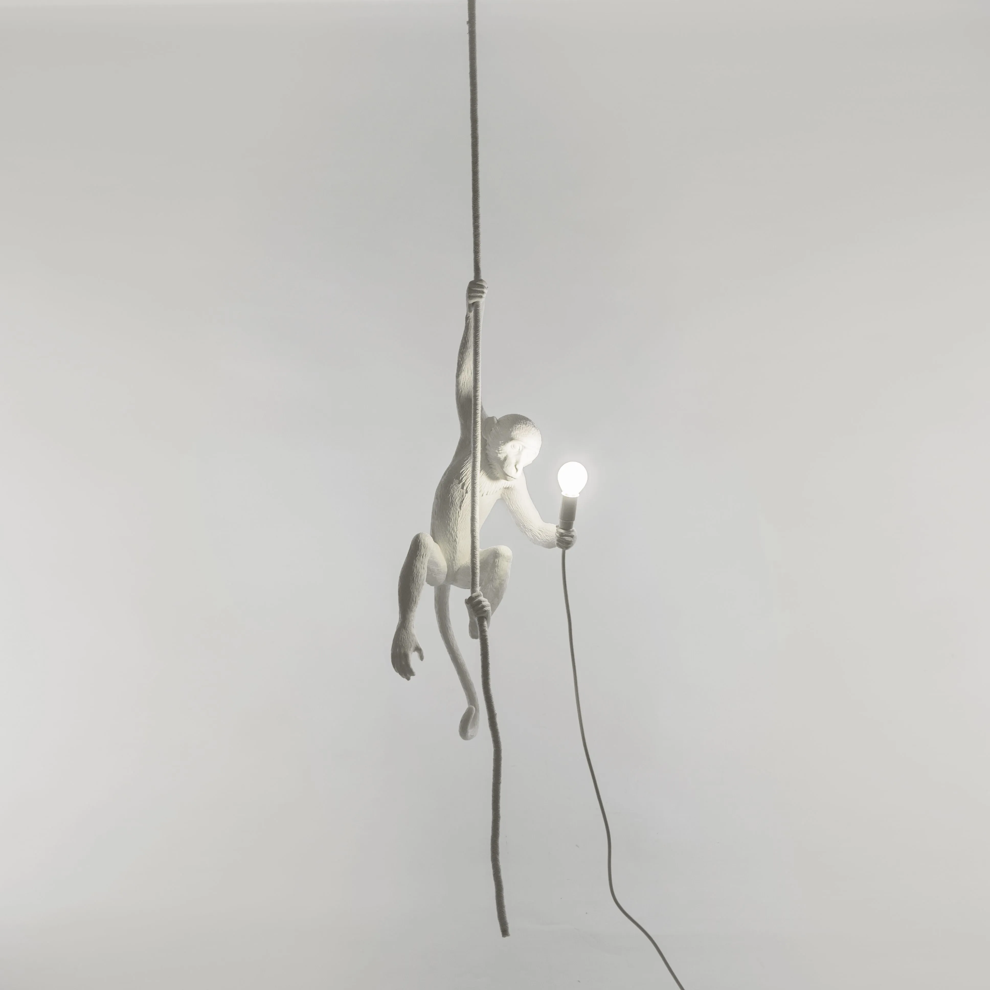 Seletti Monkey Indoor Lamp White, With Rope