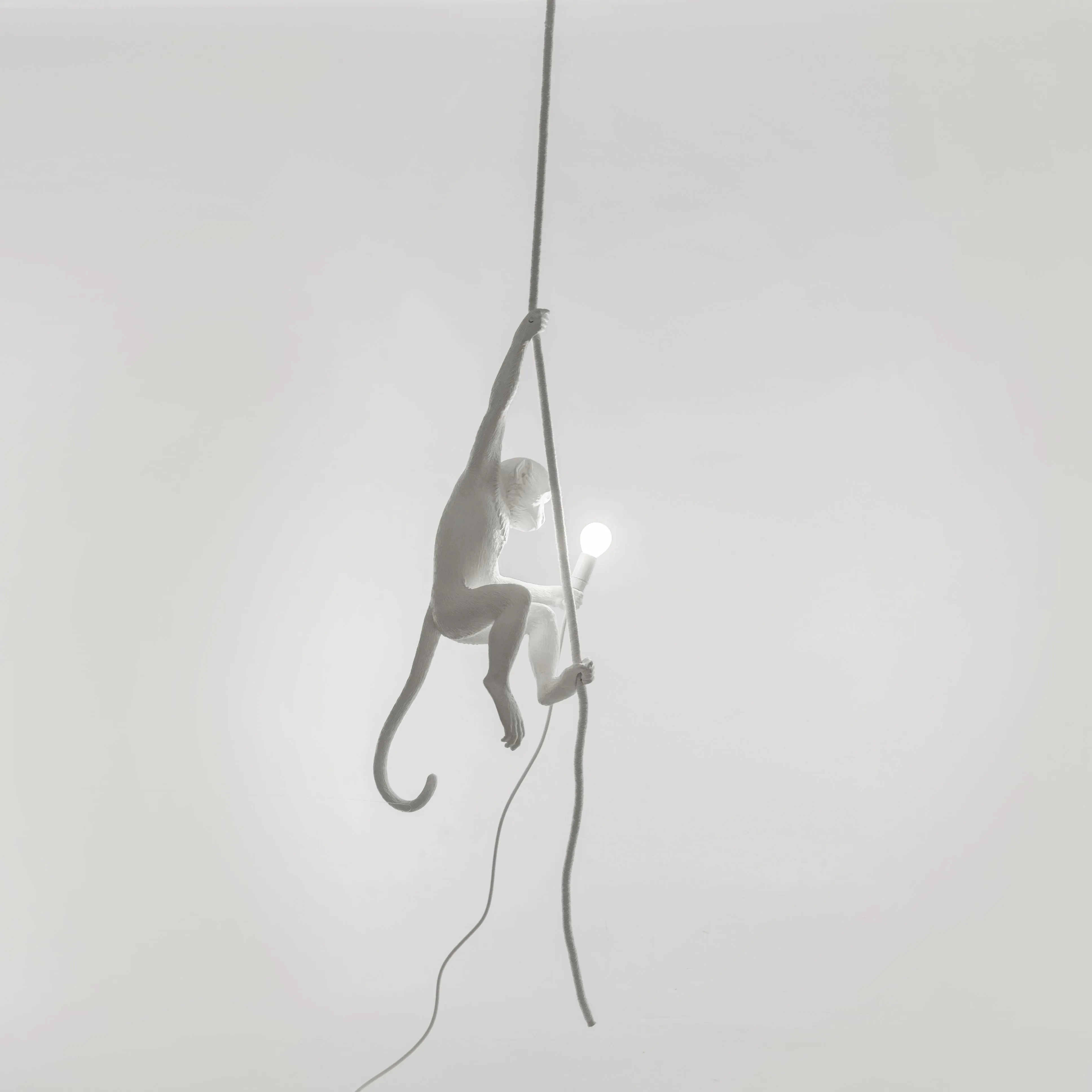 Seletti Monkey Indoor Lamp White, With Rope