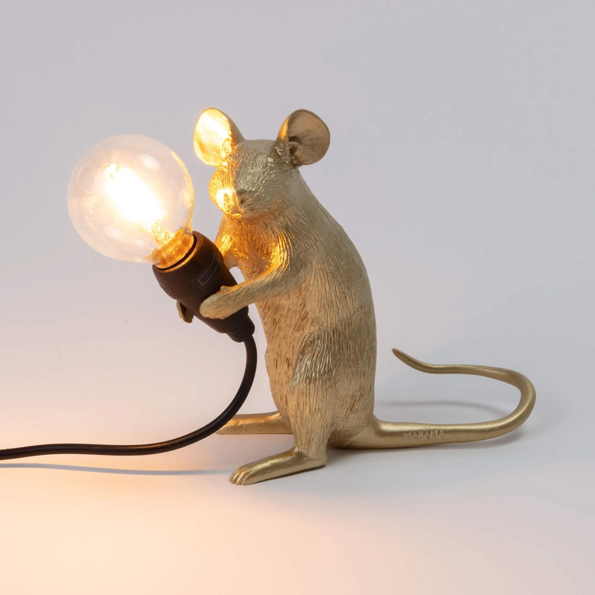 Seletti Mouse Lamp Mac, Gold