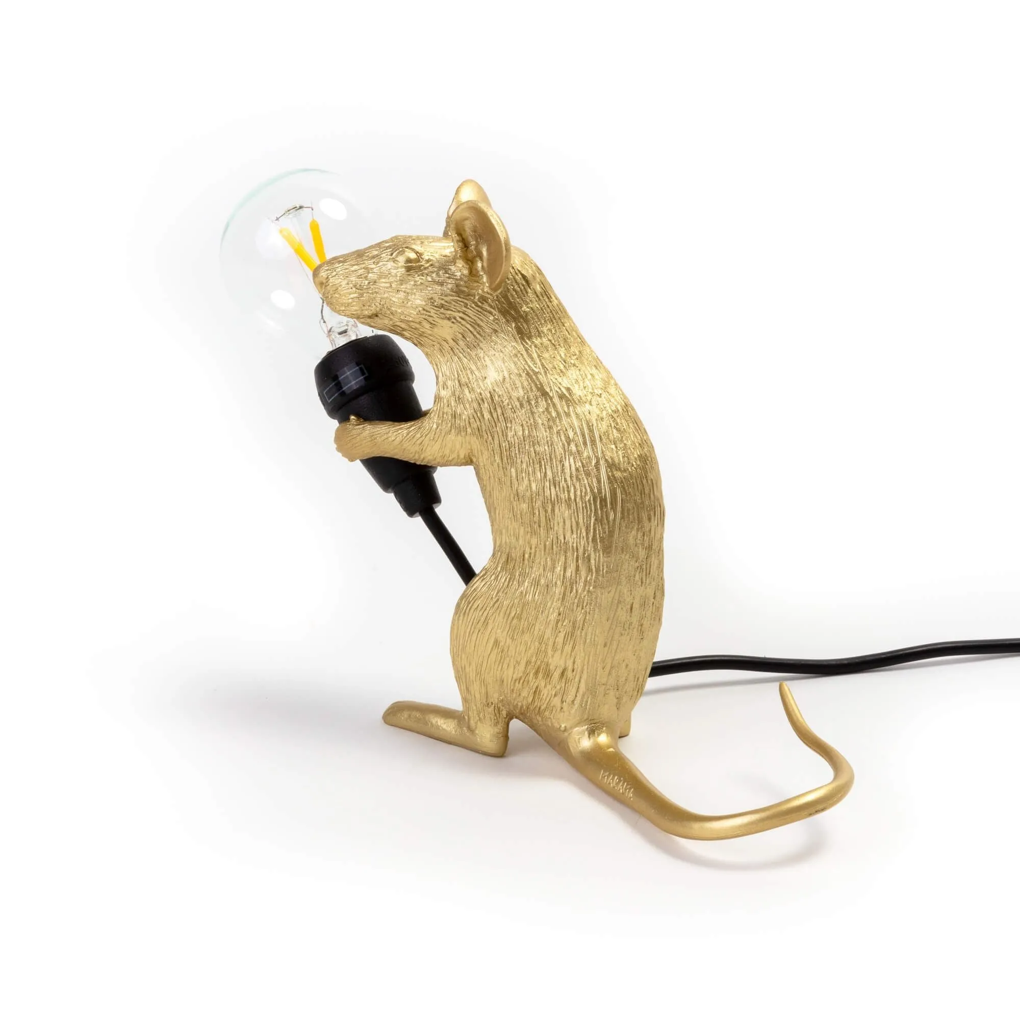 Seletti Mouse Lamp Mac, Gold