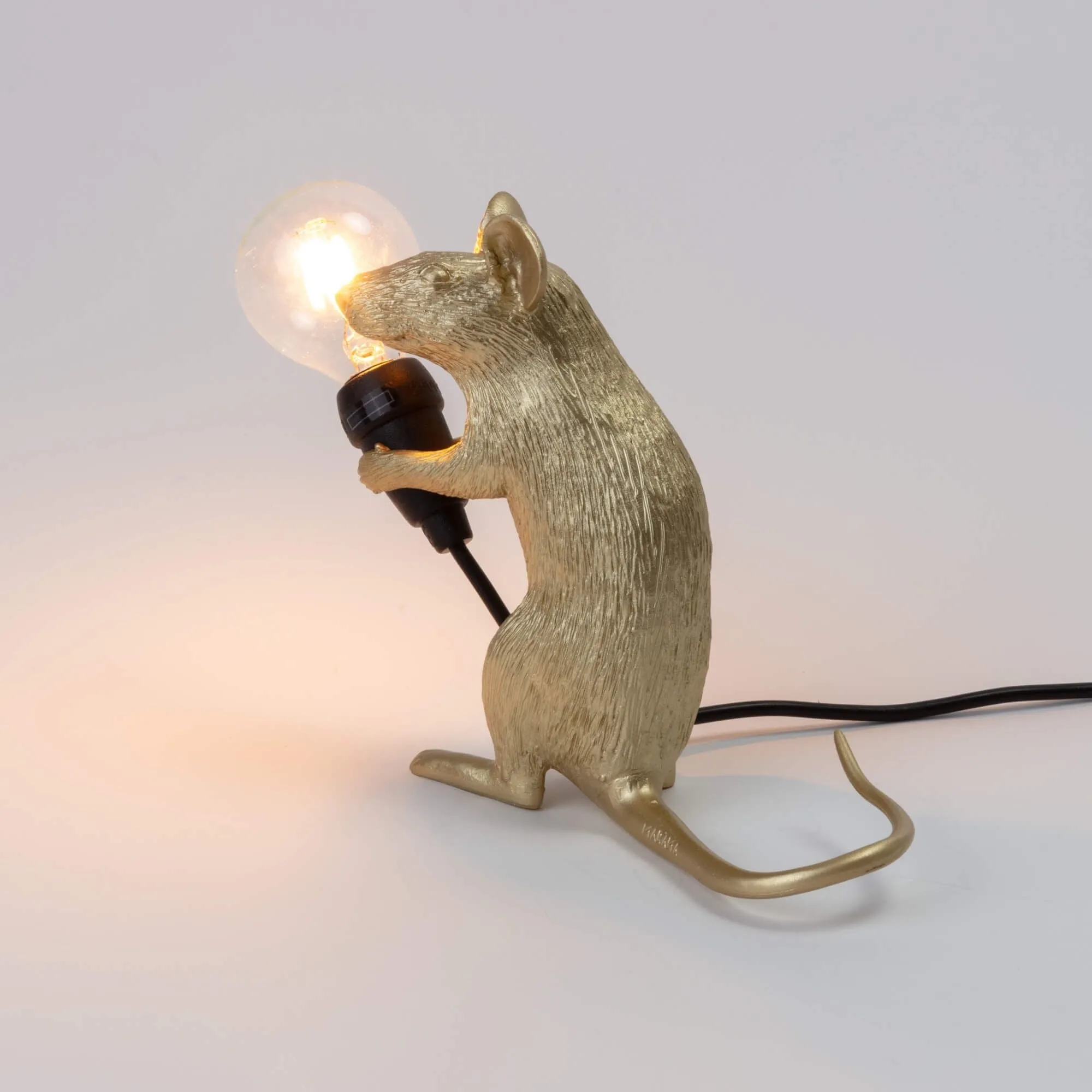 Seletti Mouse Lamp Mac, Gold